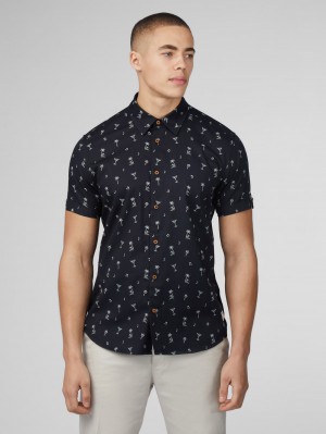 Black Ben Sherman Scattered Shirts | 3869QKDHR