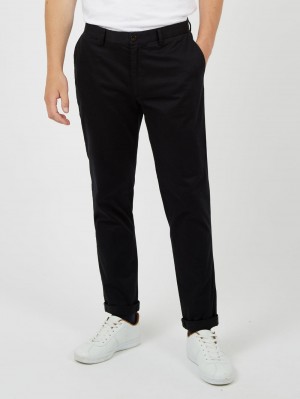 Black Ben Sherman Signature Slim Stretch Chino Pants | 0978ZJHPN