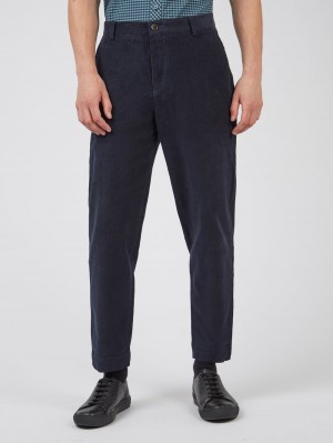 Black Ben Sherman Tapered Corduroy Pants | 7348MORAY