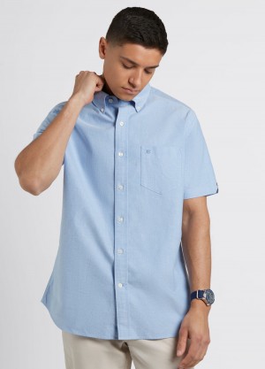 Blue Ben Sherman Brighton Oxford Organic Shirts | 9074VWGTO