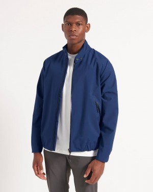 Blue Ben Sherman Waterproof Harrington Jackets | 5293QWESD