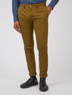 Brown Ben Sherman Signature Skinny Stretch Chino Pants | 1832LPAQT