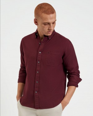 Burgundy / Navy / Beige Ben Sherman Uniform Flannel Shirts | 6284XSVAG