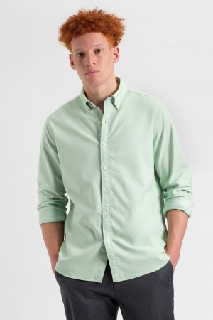 Green Ben Sherman St. Ives Resort Oxford Shirts | 2180RLSZP