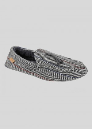 Grey Ben Sherman Cliveden House Moccasin Slipper | 9782FHWSK