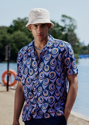 Purple Ben Sherman B by Ben Sherman Psychedelic Print Shirts | 5761YTLFS