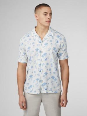 White Ben Sherman Signature Resort Shirts | 8461JCWZR