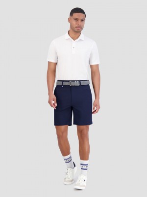 White Ben Sherman Solid Air Pique Sports Fit Polo Shirts | 1390BCWVT