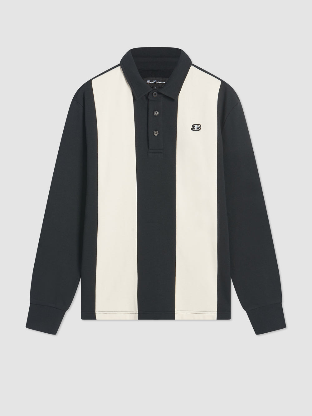 Black Ben Sherman B by Ben Sherman Stripe Rugby Polo Shirts | 6257VXLFB