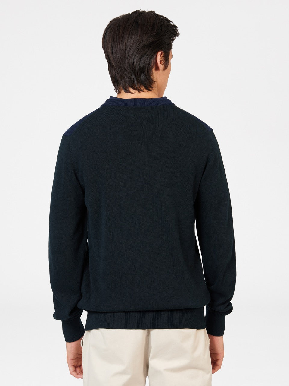 Black Ben Sherman Chest Stripe Crewneck Knitwear | 5690EBQZX