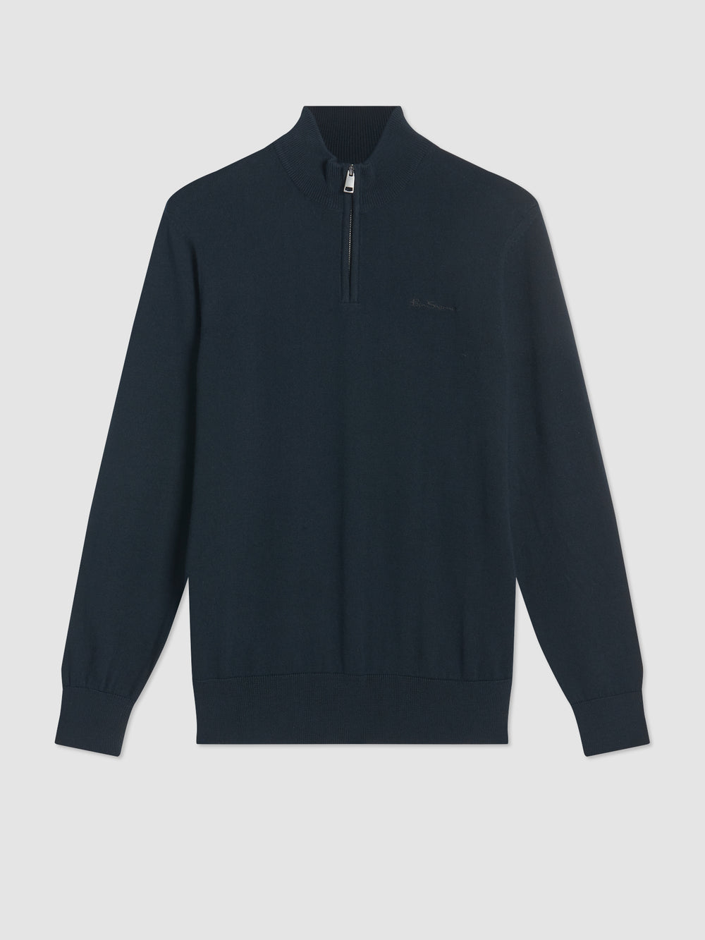 Black Ben Sherman Merino Half-Zip Knitwear | 9035UQXRS