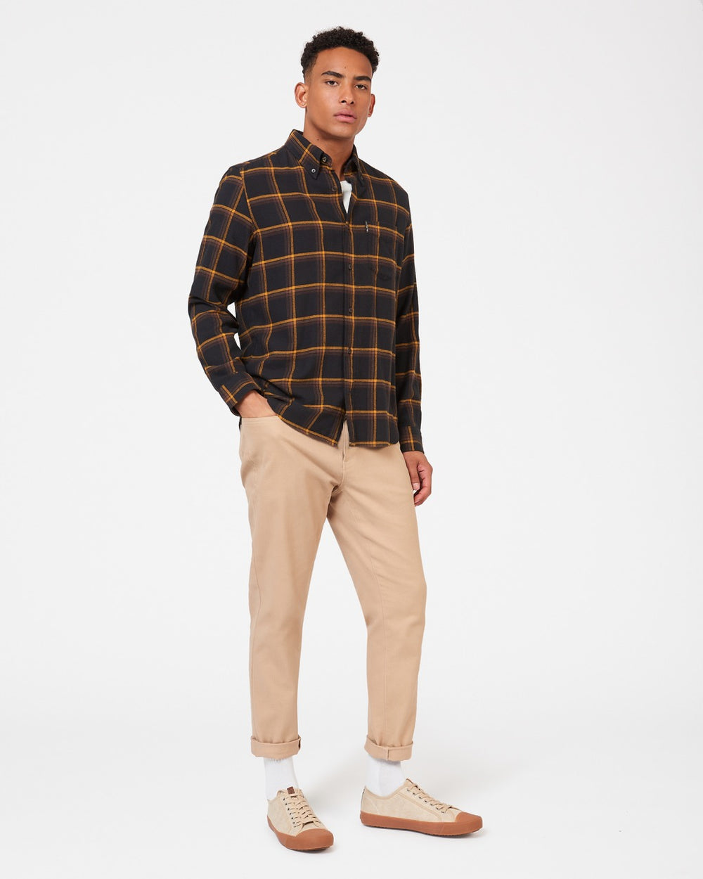 Black Ben Sherman Oversized Brushed Check Shirts | 1430SLVKG