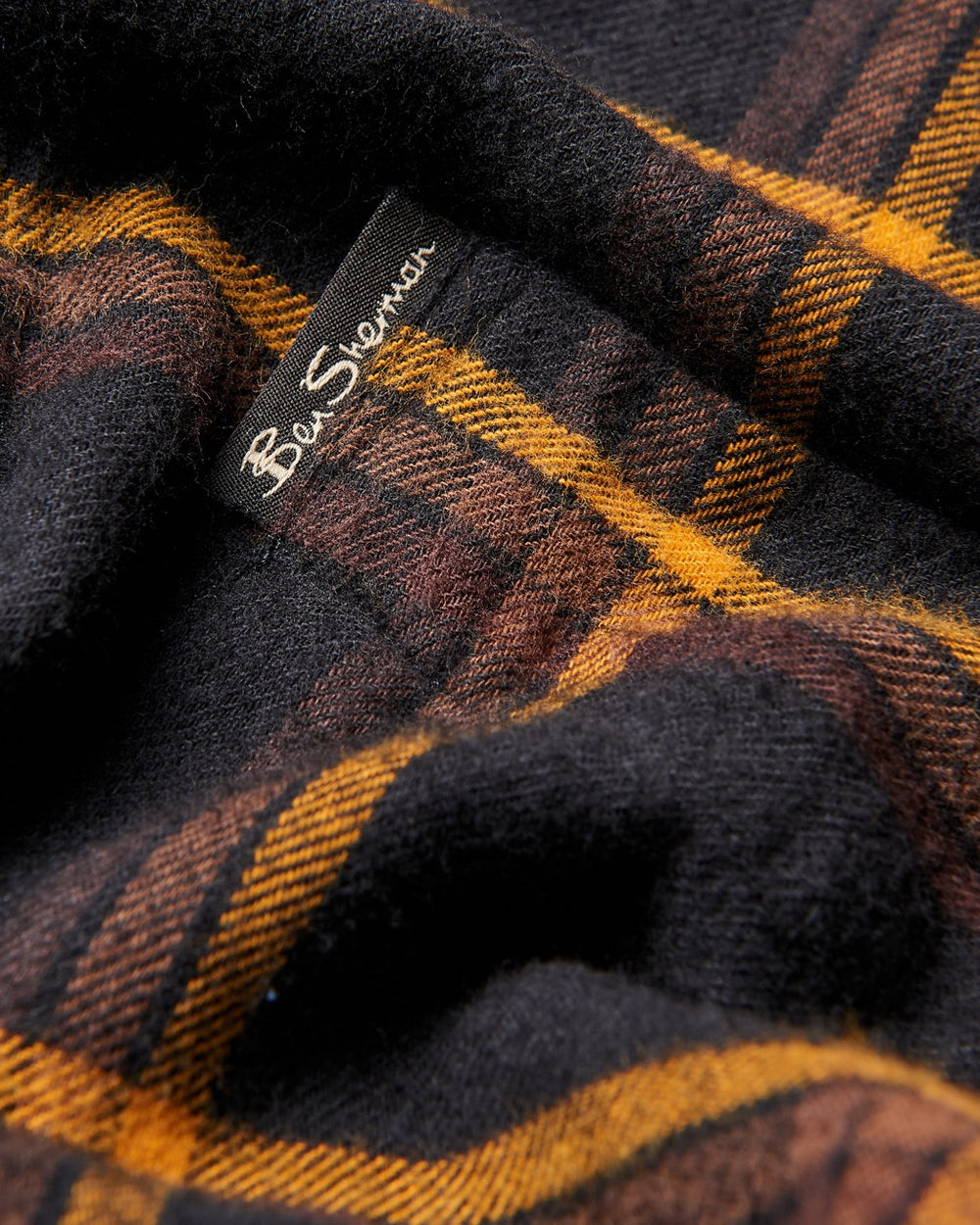 Black Ben Sherman Oversized Brushed Check Shirts | 1430SLVKG