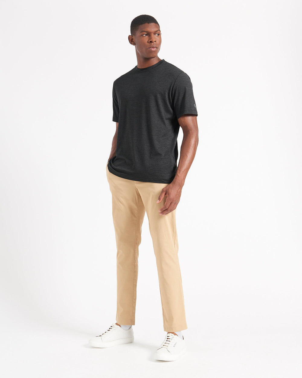 Black Ben Sherman Performance Stretch Marl T-Shirt | 9574AXCGS