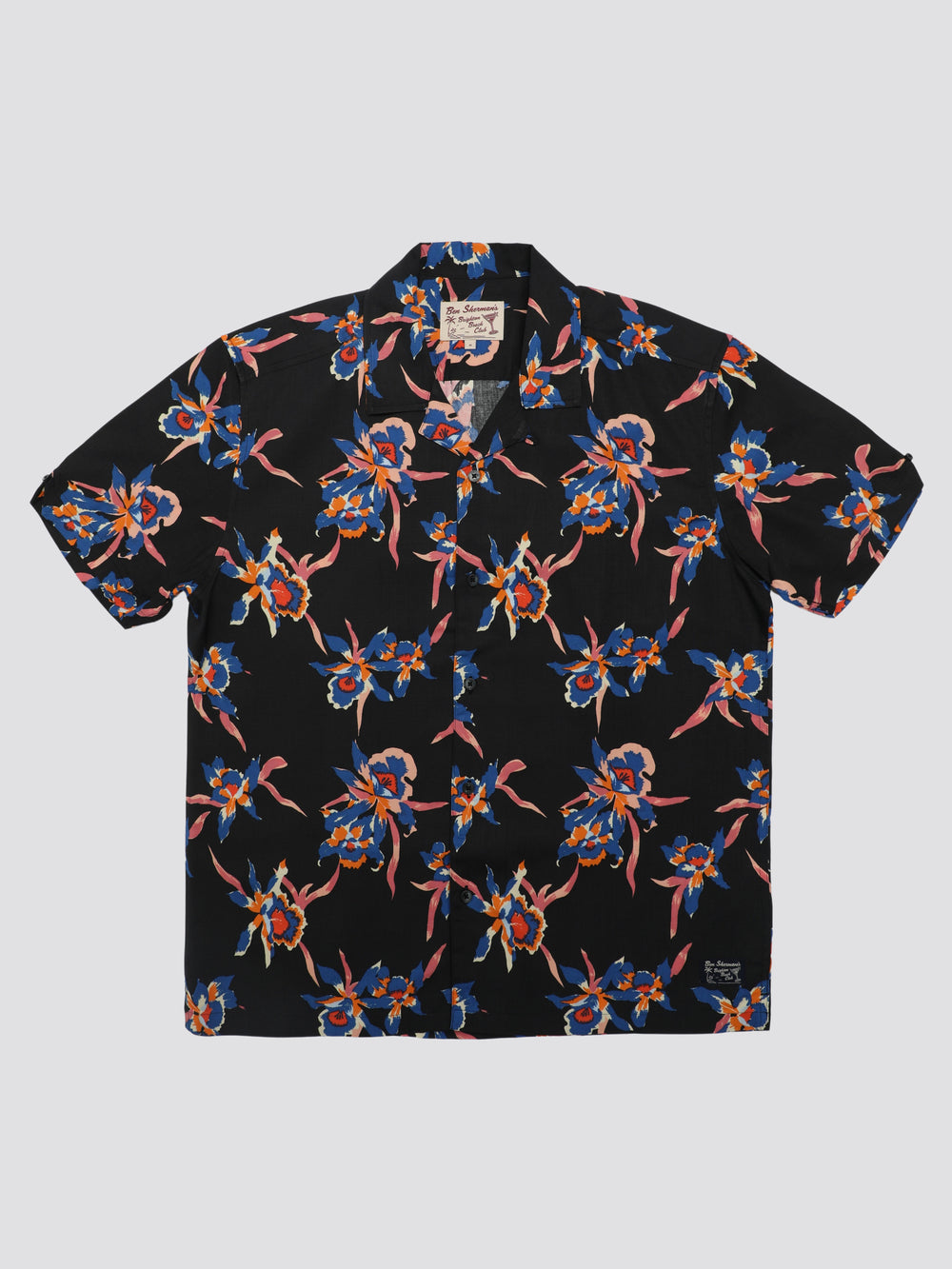 Black Ben Sherman Signature Botanical Print Shirts | 7124CZMBT