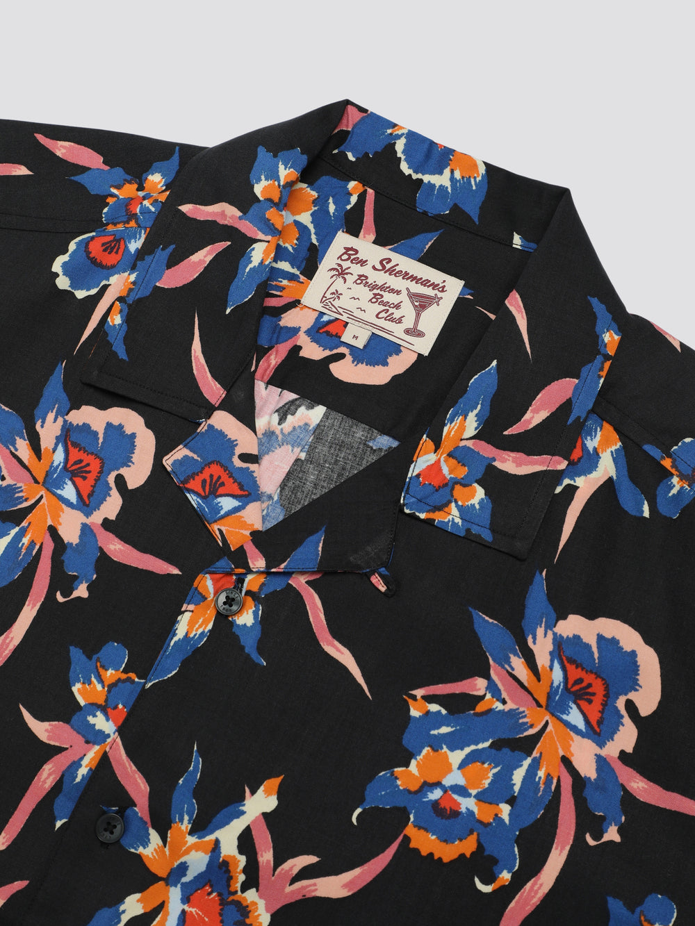 Black Ben Sherman Signature Botanical Print Shirts | 7124CZMBT