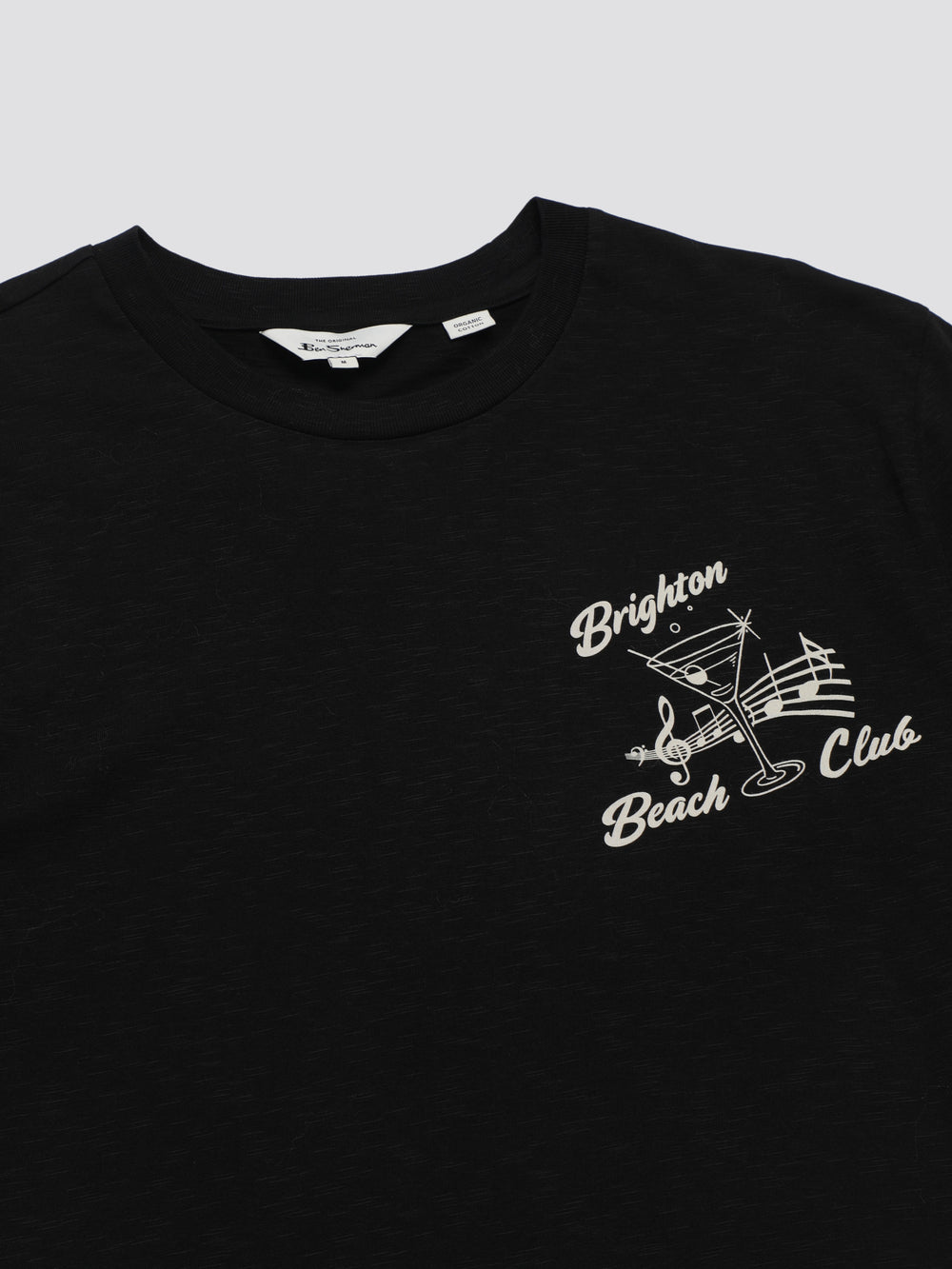 Black Ben Sherman Signature Brighton Beach Club T-Shirt | 6749NJGWM