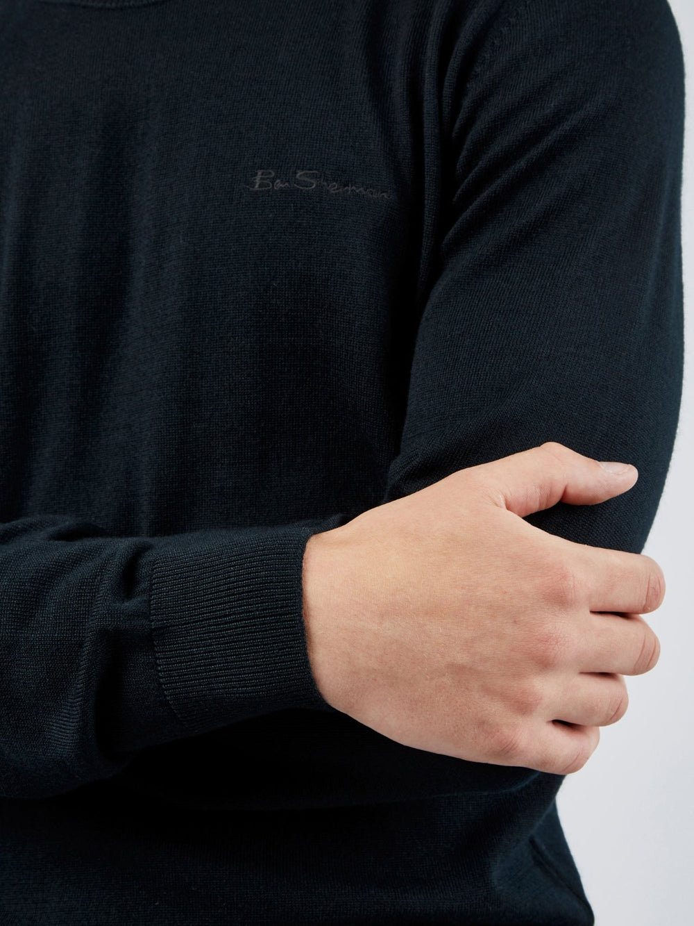 Black Ben Sherman Signature Crewneck Knitwear | 9206QNRMG