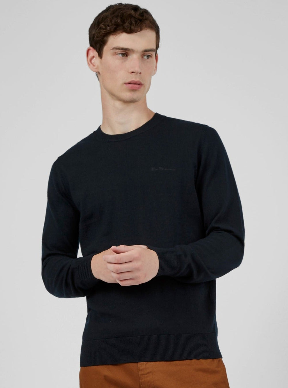 Black Ben Sherman Signature Crewneck Knitwear | 9206QNRMG