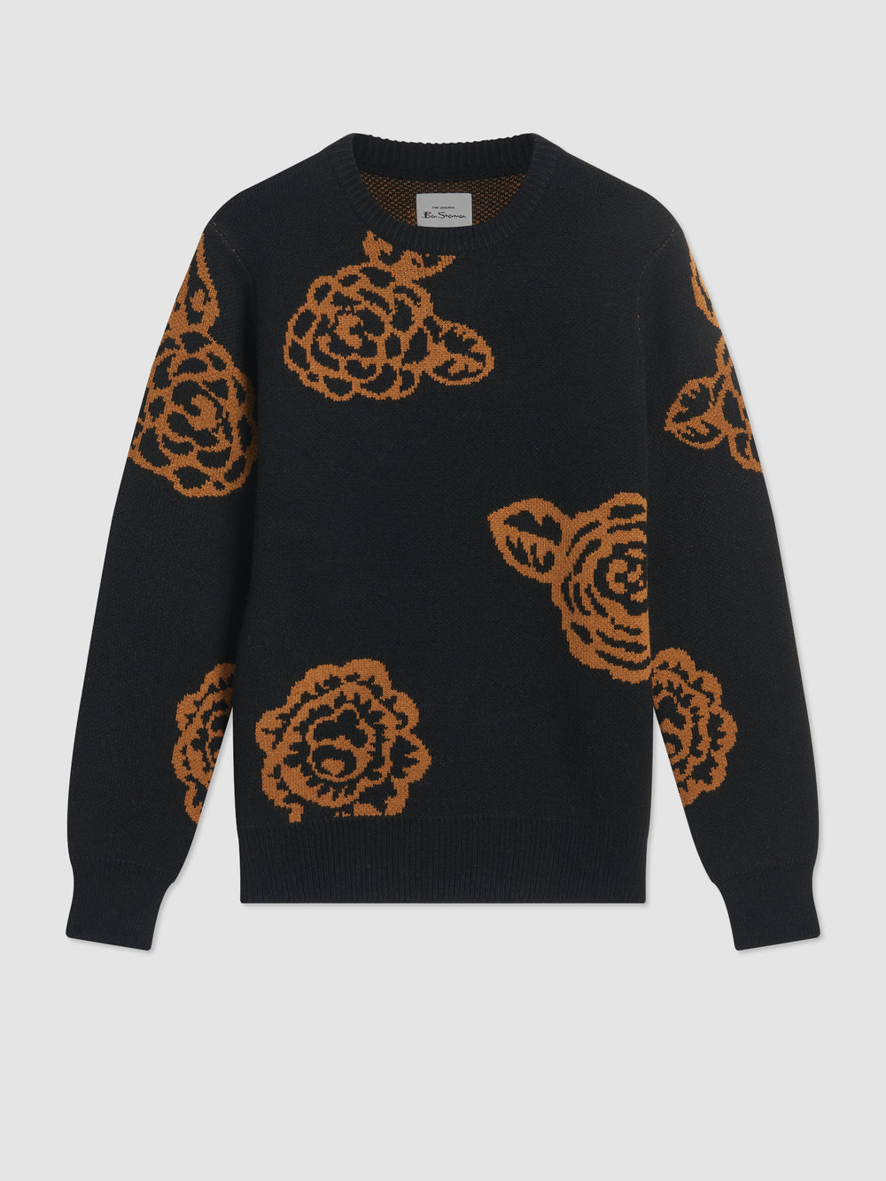 Black Ben Sherman Winter Floral Knitwear | 6748ZRYCS