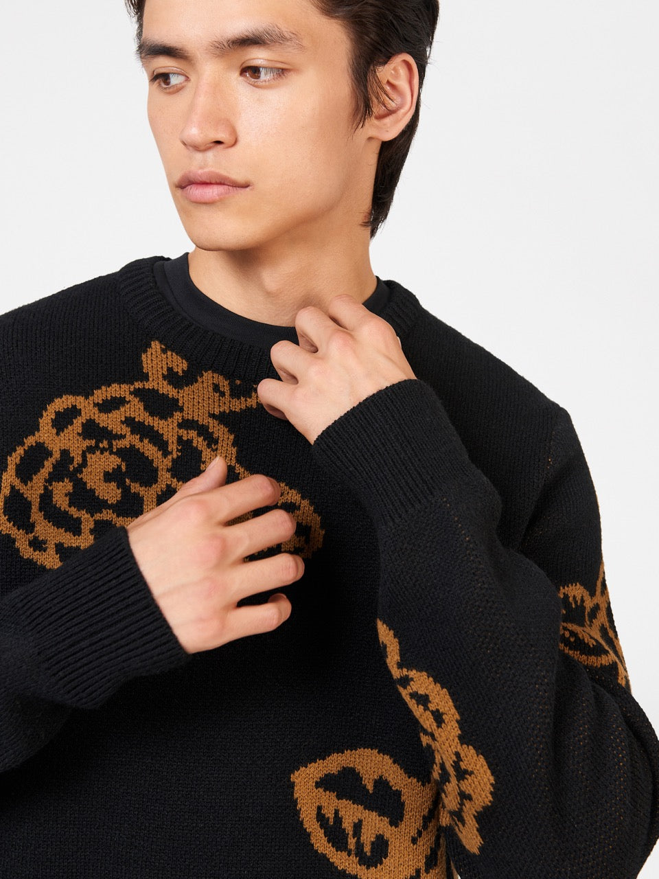 Black Ben Sherman Winter Floral Knitwear | 6748ZRYCS