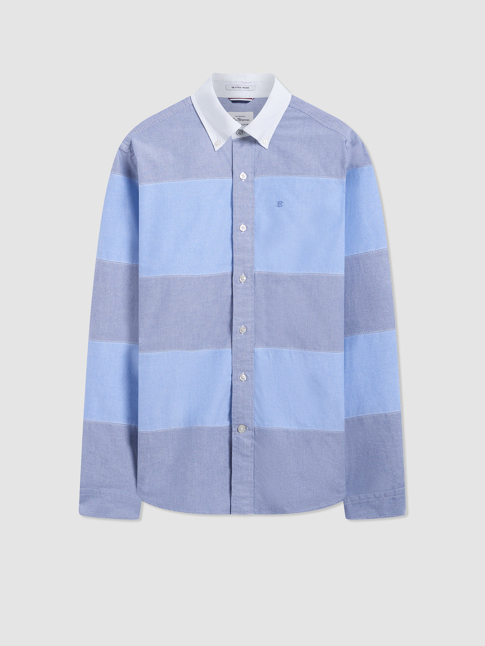 Blue Ben Sherman Brighton Oxford Garment Dye Rugby Shirts | 1784JQBRY