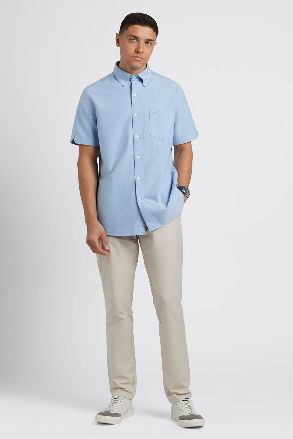 Blue Ben Sherman Brighton Oxford Organic Shirts | 9074VWGTO