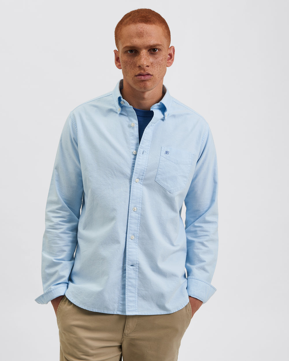 Blue Ben Sherman Brighton Oxford Organic Shirts | 0932OXDCP