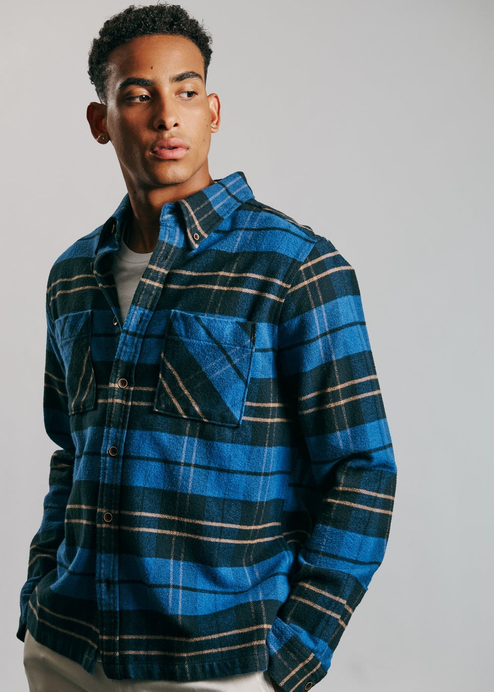 Blue Ben Sherman Brushed Ivy Check Shirts | 0537TXYUI