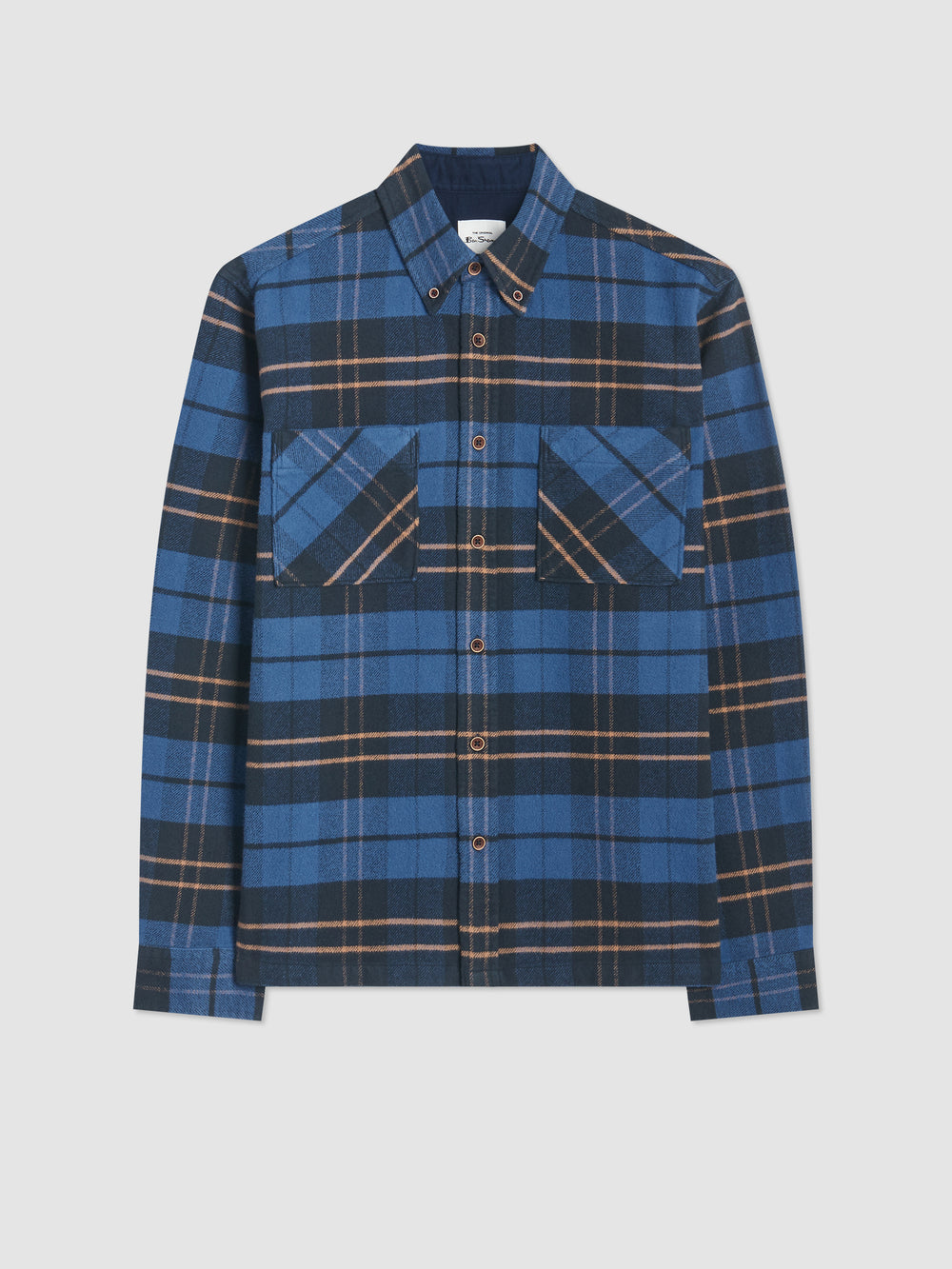 Blue Ben Sherman Brushed Ivy Check Shirts | 0537TXYUI