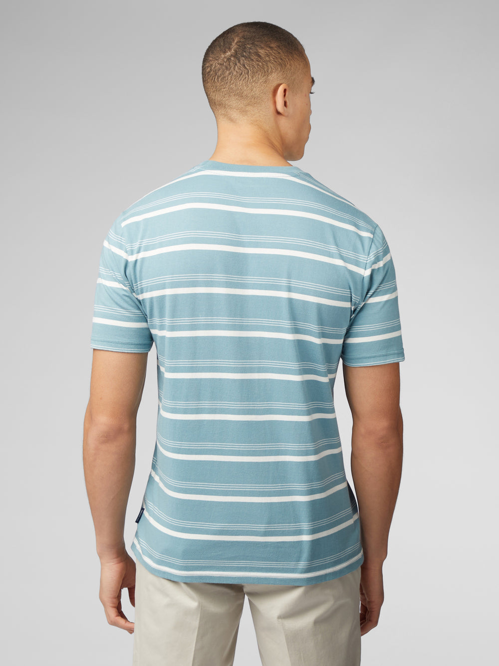 Blue Ben Sherman Fine Stripe T-Shirt | 1742VAFNL