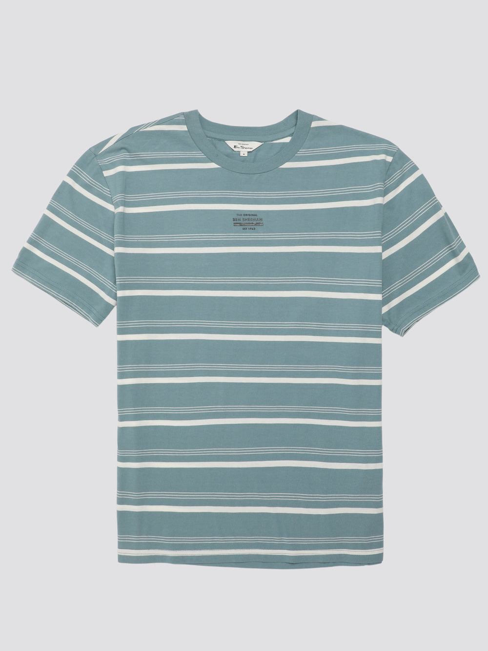 Blue Ben Sherman Fine Stripe T-Shirt | 1742VAFNL