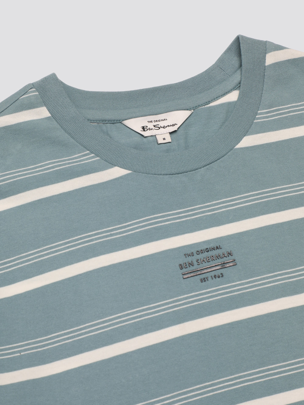 Blue Ben Sherman Fine Stripe T-Shirt | 1742VAFNL