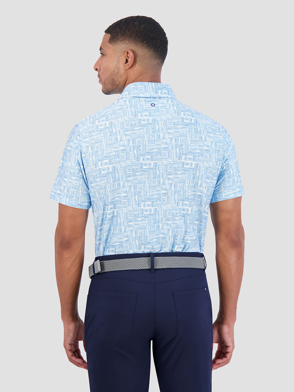 Blue Ben Sherman Radio Stack Tech Jersey Sports Fit Polo Shirts | 0631XMFSQ