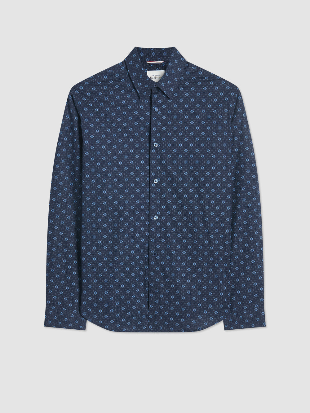 Blue Ben Sherman Signature Geo Shirts | 6129LFBAK