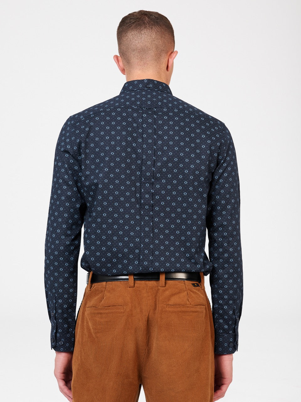 Blue Ben Sherman Signature Geo Shirts | 6129LFBAK