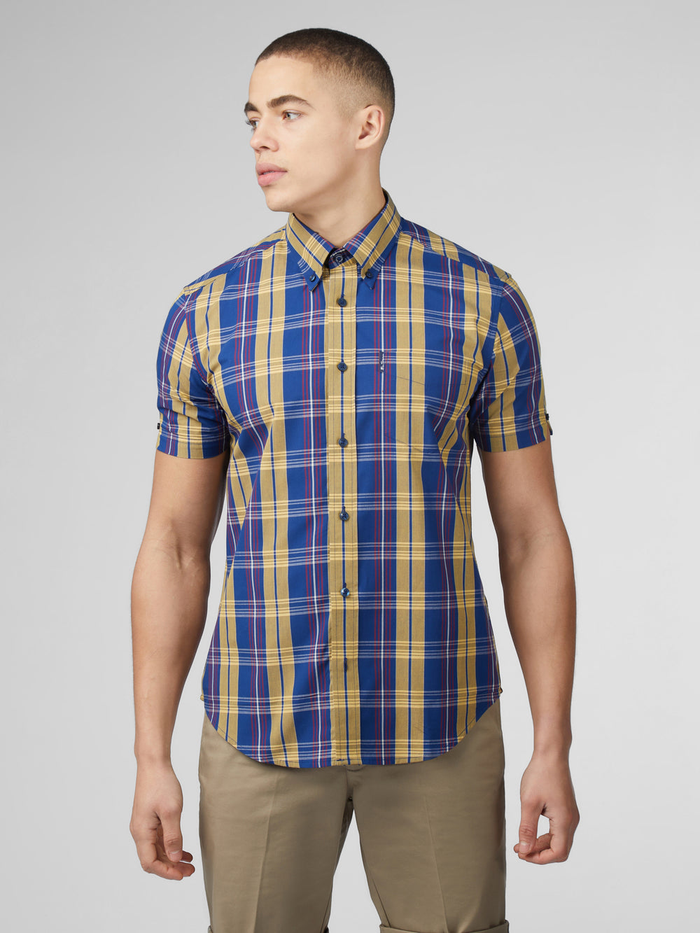 Blue Ben Sherman Signature Irregular Check Shirts | 7658LTNCY