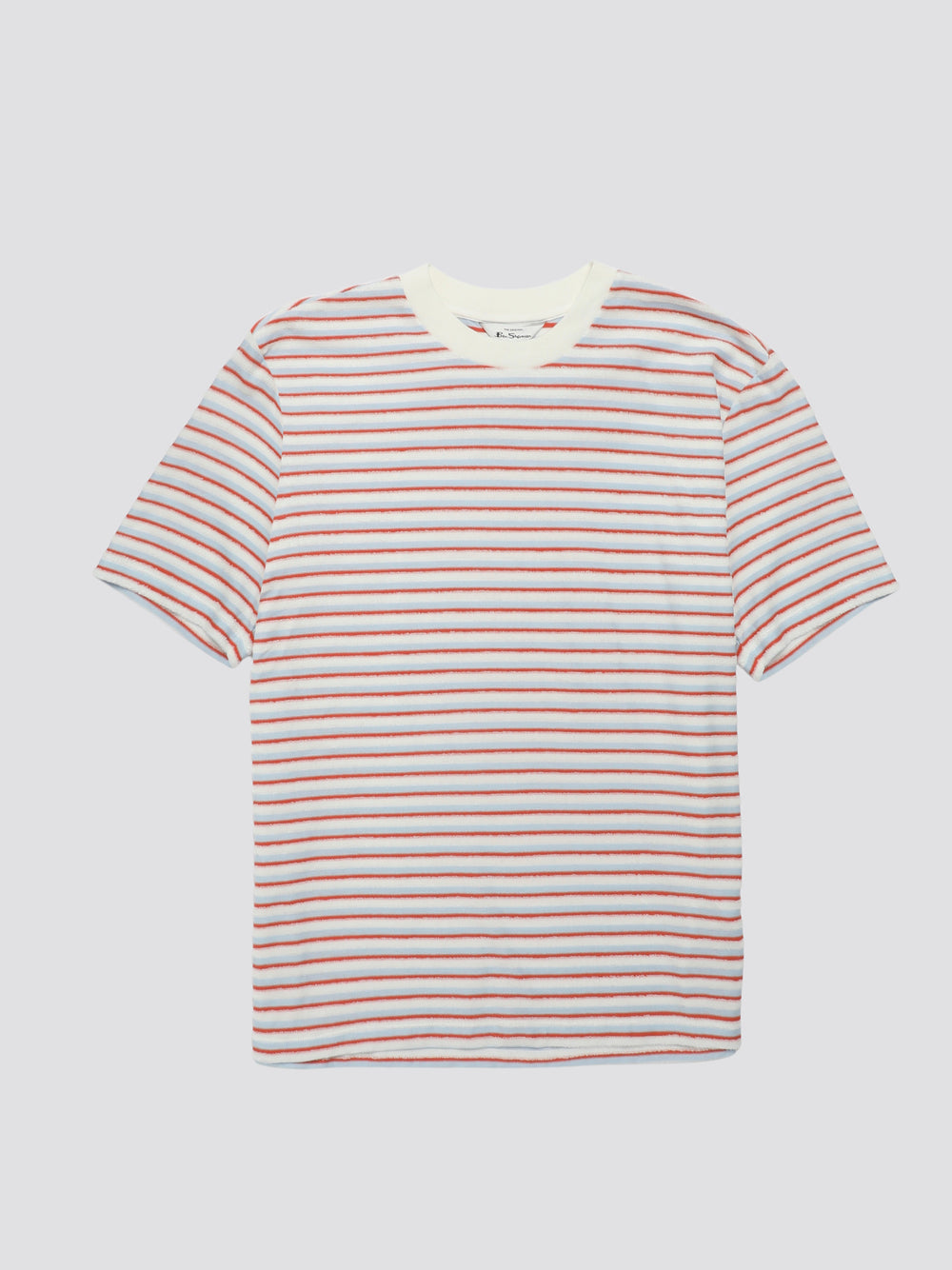 Blue Ben Sherman Signature Loopback Stripe T-Shirt | 0129KYCIQ