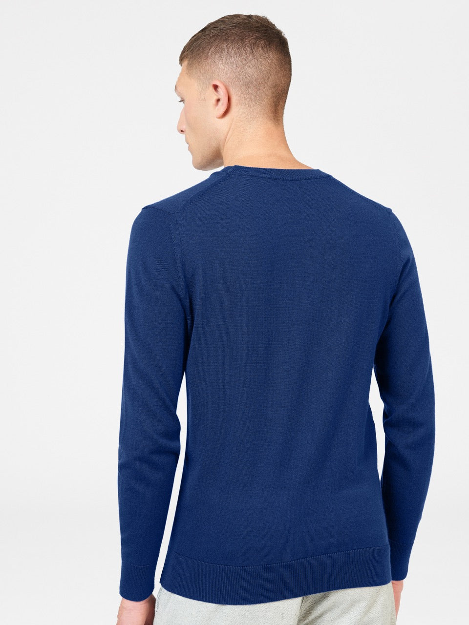 Blue Ben Sherman Signature Merino Crewneck Knitwear | 7041LUQYH