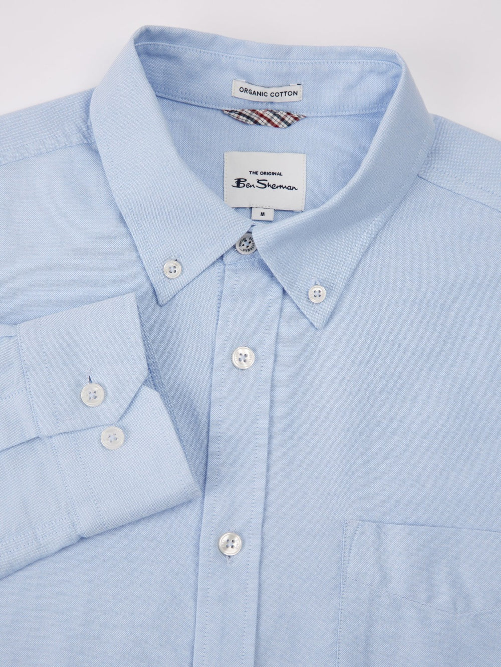 Blue Ben Sherman Signature Organic Long-Sleeve Oxford Shirts | 9618MCZVQ