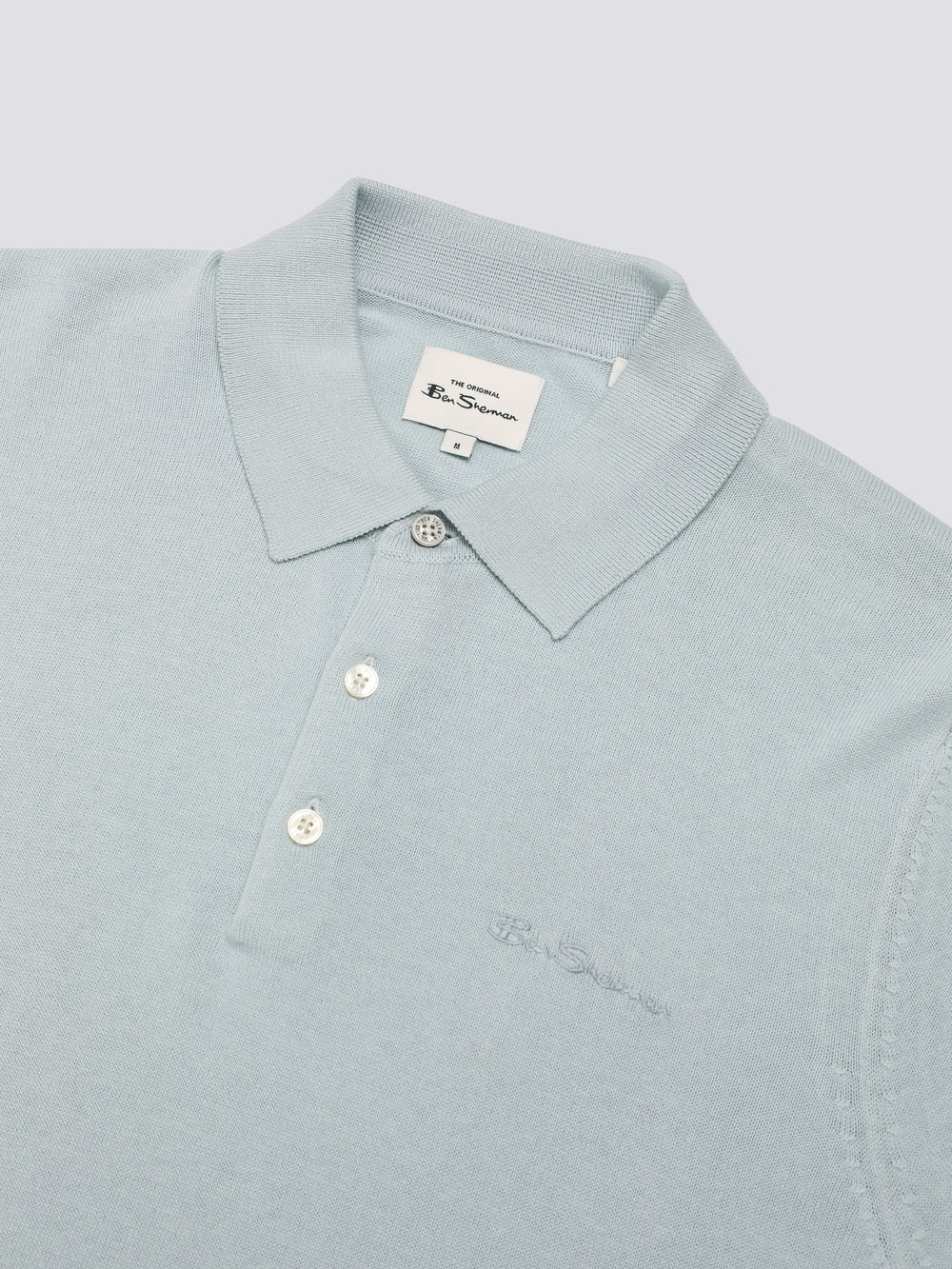 Blue Ben Sherman Signature Short Sleeve Polo Knitwear | 0936STZBF