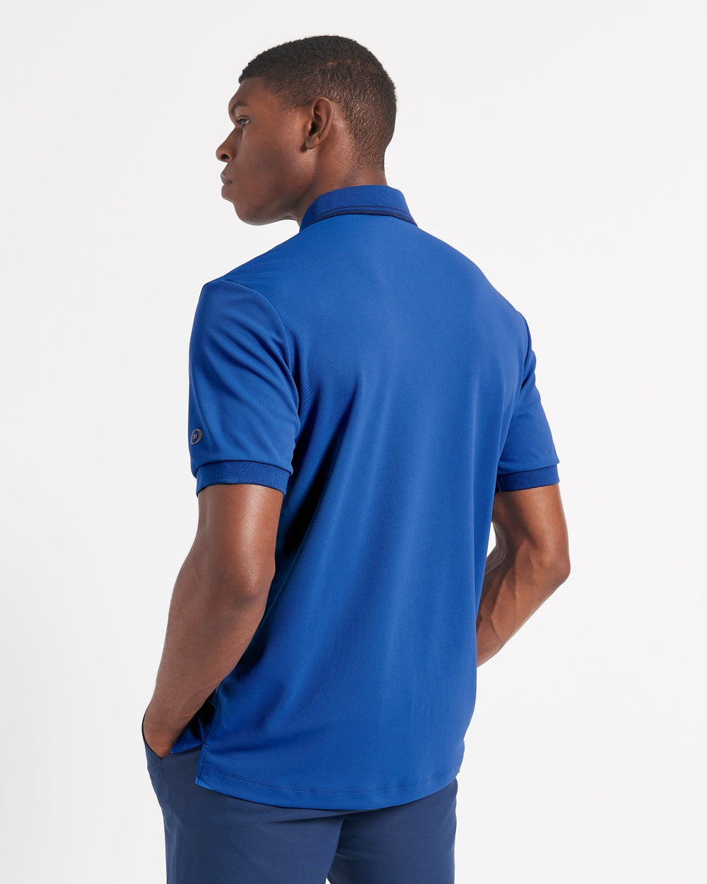 Blue / Royal Ben Sherman 360 Motion Stretch Polo Shirts | 3216DUSCO