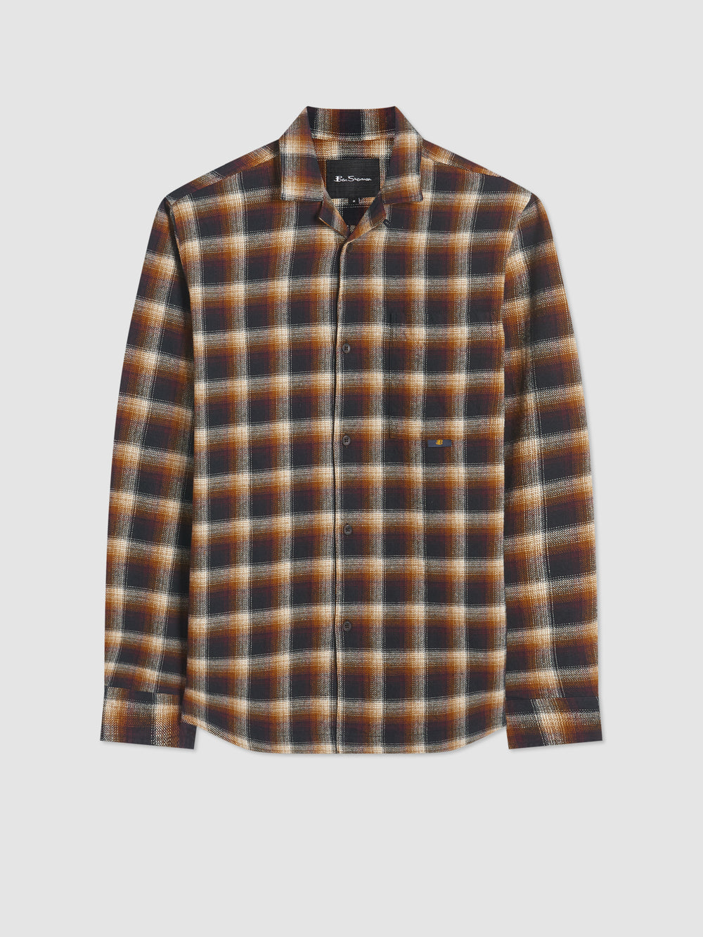 Brown Ben Sherman B by Ben Sherman Ombre Check Shirts | 7529JBCUW