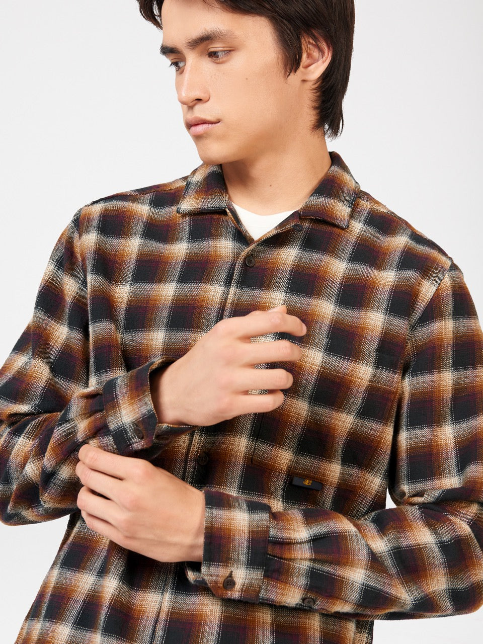 Brown Ben Sherman B by Ben Sherman Ombre Check Shirts | 2873TGALV