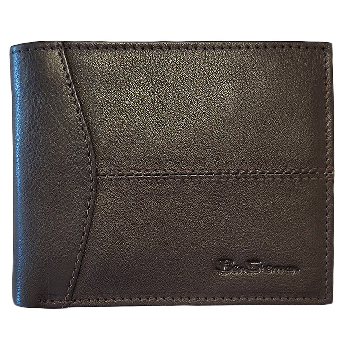 Brown Ben Sherman Cooke Bill Fold Leather Wallets | 6284DXJNY