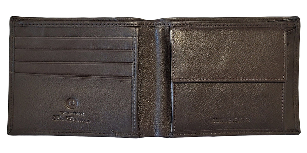 Brown Ben Sherman Irvine Bill Fold Leather Wallets | 2081NPOJU