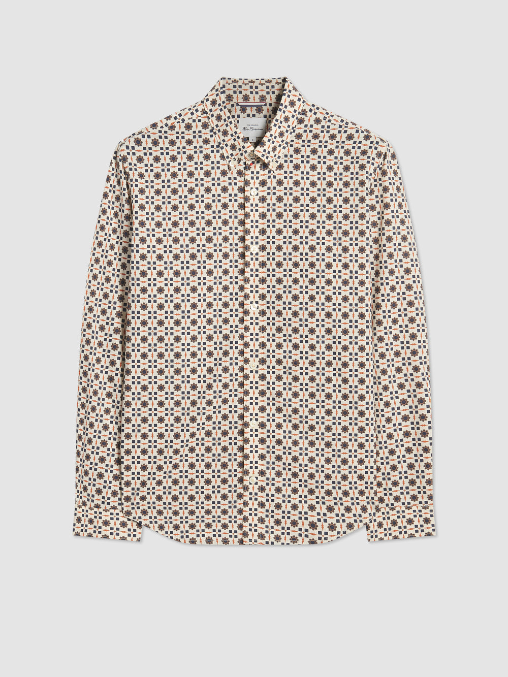 Brown Ben Sherman Retro Foulard Print Slim Fit Shirts | 6813JVKWO