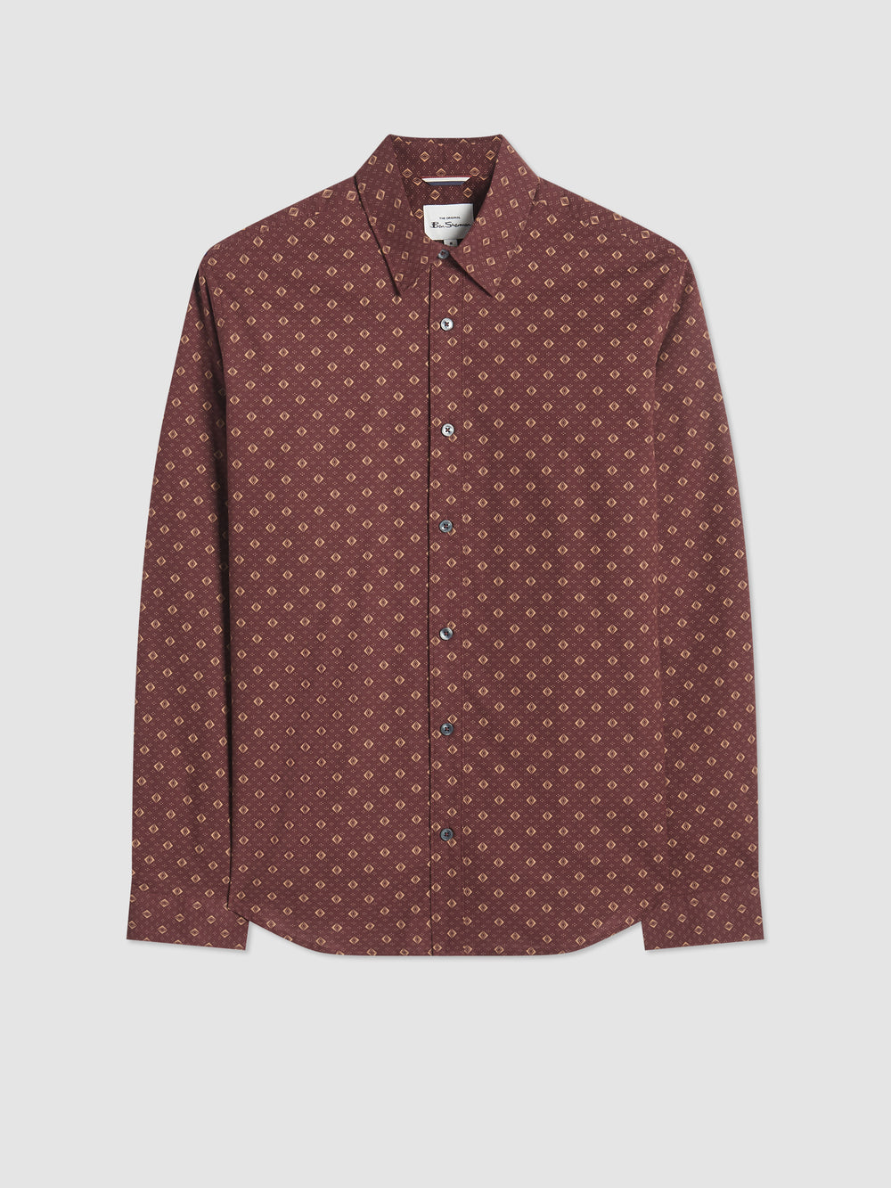 Brown Ben Sherman Signature Geo Shirts | 1305VONGX