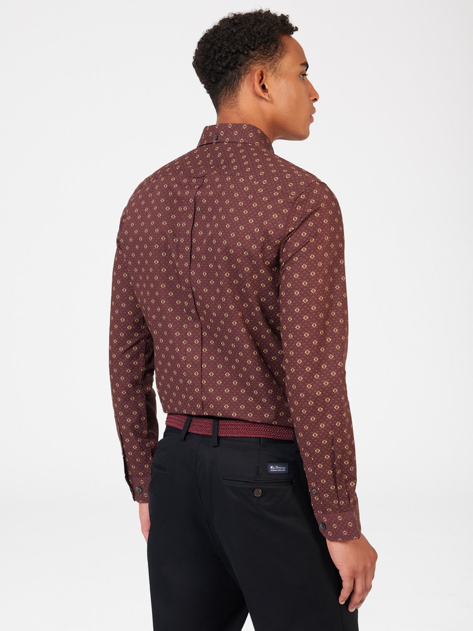 Brown Ben Sherman Signature Geo Shirts | 1305VONGX