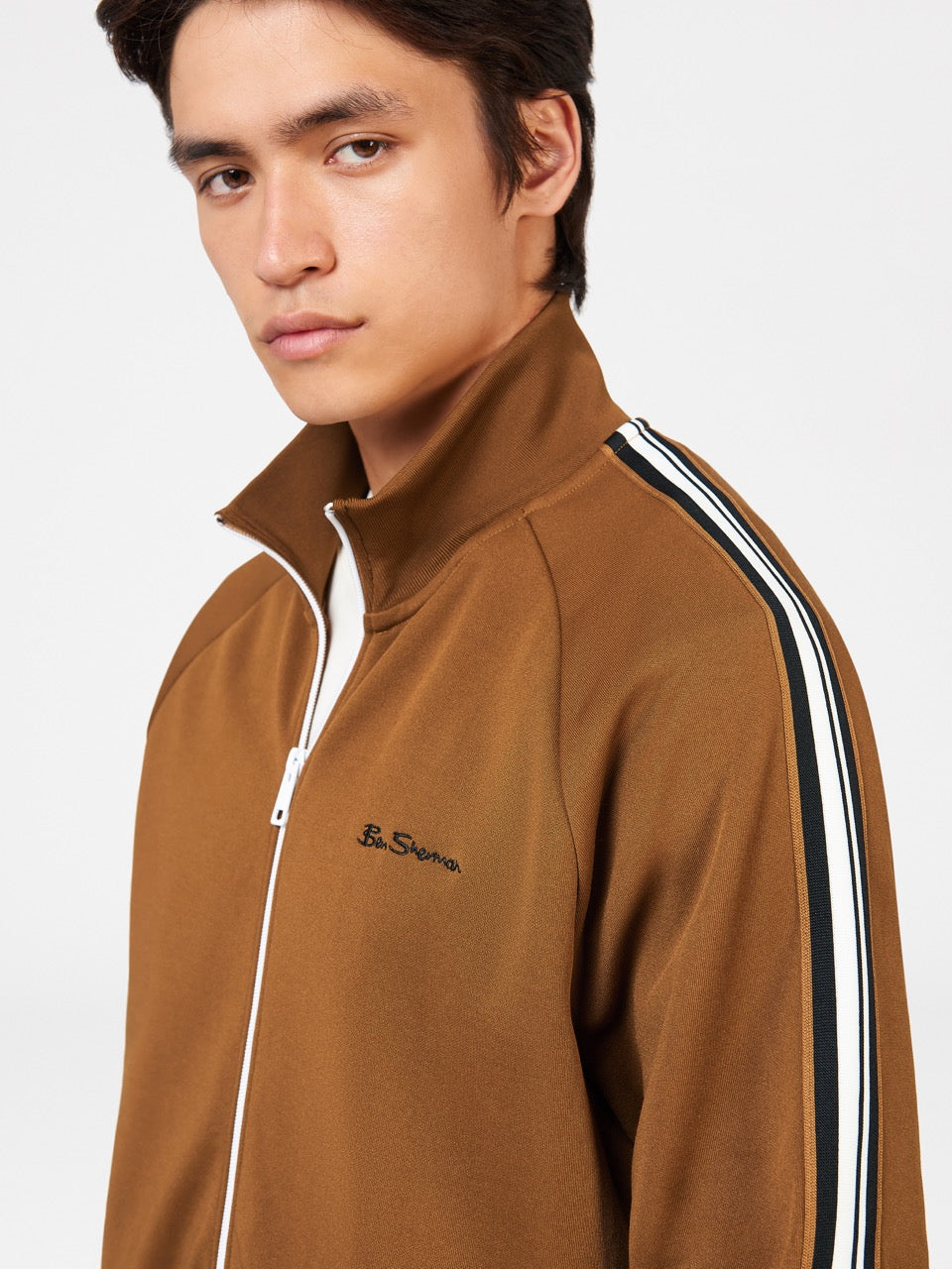 Brown Ben Sherman Signature House Taped Track Jackets | 1789YFVGD